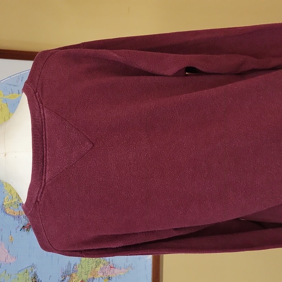 Tommy Hilfiger Signature Long sleeves mens Jersey, burgundy, 100% cotton, medium - Picture 8 of 11
